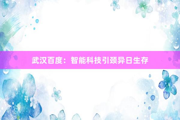 武汉百度：智能科技引颈异日生存